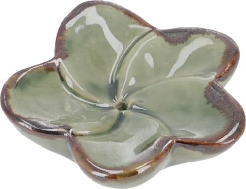 Exotischer Keramik Räucherstäbchenhalter, handgefertigt, Jasmin grün | Elegantes Design, ideal für Meditation, Entspannung, und Dekoration.
