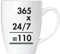 BRUBAKER - 365 x 24/7 = 110 Polizei - Kaffeetasse aus Keramik - 300 ml - Kaffeebecher