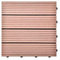 euroharry 1 Stück Muster WPC Fliesen Balkonfliesen Terrasse 30x30cm Kunststoff Holzfliesen DIY Balkon Garten Klickfliesen