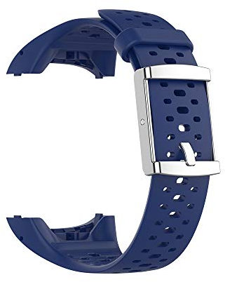 WIIKAI Armband Ersatzarmbänder kompatibel für Polar M400/M430 Silikon Ersatz Uhrenarmbänder.(Dunkelblau)