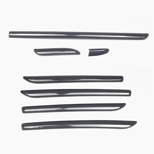 DaSenLa Mittelkonsole Armaturenbrett Zierleisten ABS Auto-Tür-Zierabdeckung Borte Carbon-Faser-Art gepasst for Audi A3 8V 2014-2018 S3 DaSenLa (Color Name : 7 Pieces)