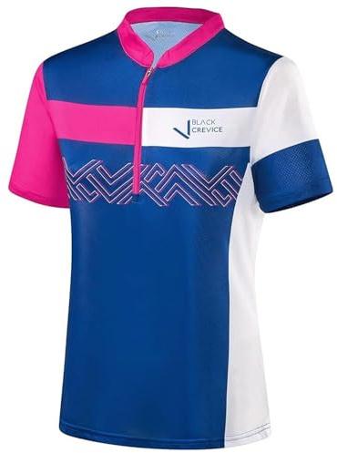 Black Crevice Damen MTB Shirt, Navy/pink, 36