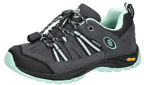 Brütting Unisex Kinder Ohio Low Trekking- & Wanderhalbschuhe, Anthrazit Mintgrün, 38 EU