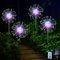 Joycome Lampe Solaire Exterieur Jardin 4 x 120 LED Feu d'artifice Solaire avec Télécommande, 8 Modes Étanche Éclairage Extérieur Solaire de Pissenlit pour Jardin Pelouse Terrasse Deco - Multicolore