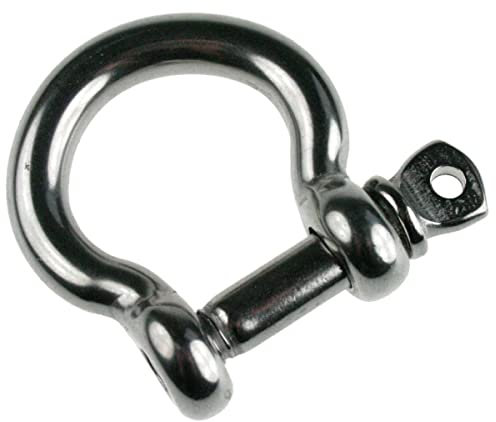 ARBO-INOX Rundschäkel geschweifte Form aus Edelstahl A4 geschmiedet (4 mm)