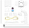 Kit d'Installation 1 à 5 Prise Complet (Coudes, Tuyau, Colle, etc.) Prise Carré Vacuvalve ES pour Aspirateur Centralisé - Compatibles Toutes Marques Aspiration Centralisé - (1 Prise) Blanc
