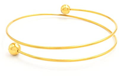 Armreif mit Schraubverschluss aus 304 Edelstahl in goldfarben 1 Stück Schmuck von Vintageparts zum Schmuck selber Machen