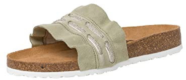 Tamaris Damen Pantoletten, Frauen Slipper,Freizeitschuhe,Schlupfschuhe,schluepfschuhe,Slipper,Slides,Slip-ons,Mules,Pistacchio,41 EU