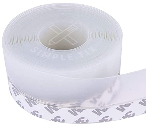 Simple Fix Zugluftstopper für Türen - 500 cm x 4.5 cm - Türdichtung - Zugstopper Haustür und Fenster, Windstopper - Tür Dichtungsband Selbstklebend und Isolierend - Transparent