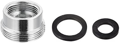 sourcing map Adaptador de grifo, 16 mm x 5,5 mm rosca hembra a 22 mm x 5 mm rosca macho conector aireador para cocina baño fregadero