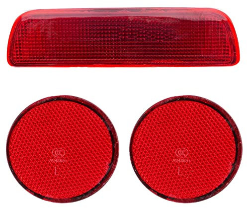 BMTick Komplettes Set 3 Rückstoßstange Reflektierende Standleuchten Kompatibel mit Nissan Qashqai J10 2008-2015 - Ersatz-Rücklicht 26561-JE20A 26580-JE00A 26560-JE20A - Rücklicht Baugruppen