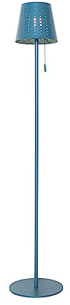 QAZQA - Design AußenStehleuchte I Stehlampe I Standleuchte I Lampe I Leuchte blau inkl. LED 3-stufig dimmbar auf Solar - Ferre Dimmer I Dimmbar I Außenbeleuchtung - Stahl Länglich - I (nicht austausch