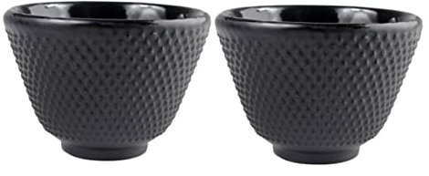 STOBAZA Cast Iron Tea Cups 2Pcs Retro Japanese Style Teacup Set Heat-Resistant Kung Fu Tea Accessories for Home Use and