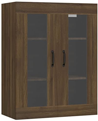 vidaXL Hängeschrank, Wandschrank für Schlafzimmer Wohnzimmer, Schwebeschrank mit viel Stauraum, Bücherschrank Büroschrank Schrank, Braun Eichen-Optik