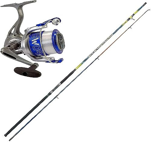Canna Pesca Siluro Storione Carpa Con Mulinello Filo Kit Mare Mt. 2,7