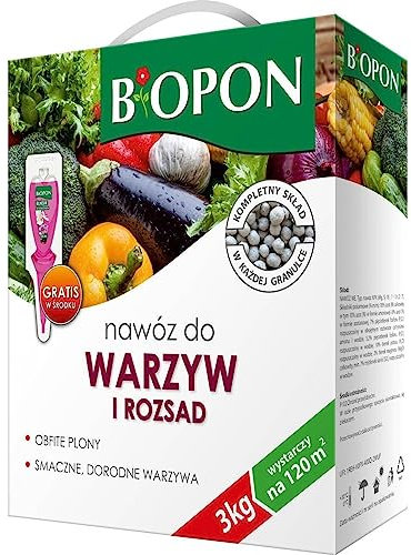 Biopon Dünger für Tomaten, Gurken und Gemüse - NPK Gartendünger Spezialdünger 3kg