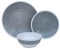 Premium 12pc Melamine Plate and Bowl Dinner Set Camping Tableware (Grey)