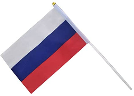 Ciieeo 5stücke Russland Flagge Wehend Handwinkende Flagge Mini-design Nationalhandflaggen Für Feste Und Anlässe