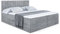 ALTDECOR Boxspringbett mit Matratze und Lattenrost, Boxbett, Topper, Polsterbett mit Bettkasten, Bett mit Stauraum H3-Matratze, Doppelbett, Springboxbett - Edita - 180x200 - Grau Samt