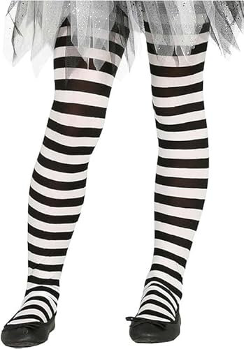 Fartoni Collant Halloween Femme. Collants Noirs À Rayures Blanches Ou Collants. Collants Tayas Pour Costumes D'Halloween. Accessoires Ou Compléments Pour Les Costumes Du Halloween.