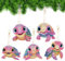 AUAUY 5PCS DIY Diamond Painting Schlüsselanhänger, 5D Schildkröten Doppelseitig Diamant Painting Bilder Aufkleber Anhänger, Diamant Malerei Schlüsselbund Geschenke für Weihnachten Kindergeburtstag