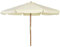 Outsunny Sombrilla Terraza Exterior Ø325 cm Sombrilla de Jardín con Sistema de Polea Techo Ventilado 8 Varillas de Bambú y Poste de Madera Parasol para Patio Terraza Crema