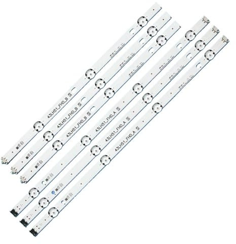 Lskjzzn 10TV retroilluminazione a LED Compatibile for LG 43LH513V 43LH590V 43LF510V 43LF5100 43LH5100 43LH5700 43LH570A 43LH520V 43LH590 43LH510V 43LH570V (Color : 6pcs Set 1 TV)