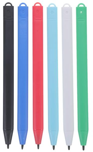 PACKOVE 6 Pcs Lcd Paint Pen Writing Board Stylus Pen Drawing Pad Lcd Tablet for Pen for Pad Digital Pen for Laptop Drawing Board Lcd Writing Tablet Stylus Replacement Plastic