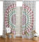 Popular Handicrafts Vorhang, indischer Hippie-Stil, Bohemian-Stil, Pfauen-Mandala, Weiß, mehrfarbig