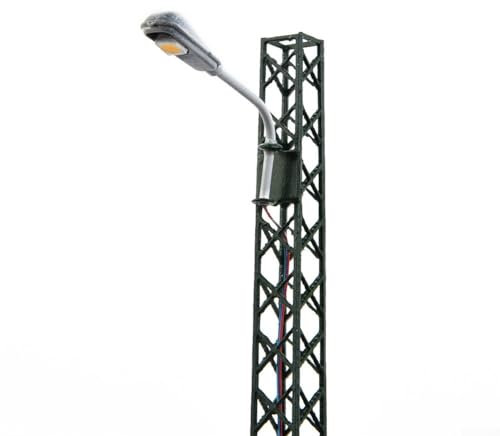 5 Stück Modelleisenbahn-Licht, Maßstab 1:87 HO, Gittermastlicht, Schienenlicht, Gebäude-Layout