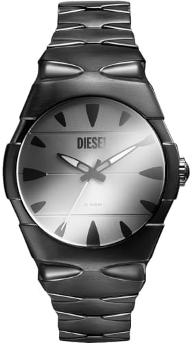 Diesel 32028615 Herrenuhr Analog Quarz, Schwarz, Talla única, Armband