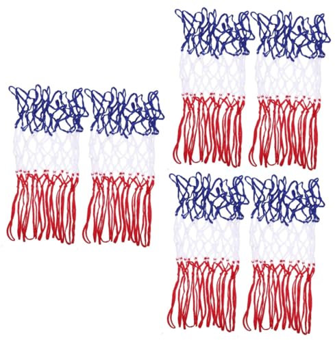 VANZACK 6pcs Basketball Net Replacement Tear-resistant Hoops Nets for Outdoor Training Fits Standard Rims Easy to Install for Basketball Enthusiasts