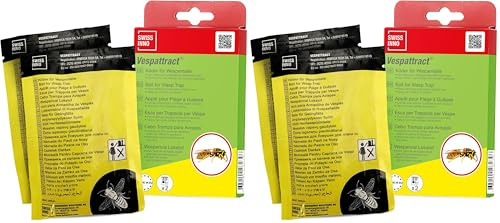 SWISSINNO Köder für Wespenfalle - Hergestellt aus Lebensmitteln ohne giftigen Chemikalien, umweltfreundlich, Abwehr, Mit Bienenschutz, Made in EU. 2er Set (Packung mit 2)
