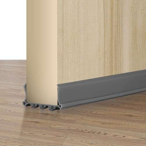 Burlete para Puerta 100cm, Aislante de Puerta, Junta Inferior Autoadhesiva, Protector contra Corrientes de Aire y Polvo,Adecuado para Puertas de 3,5-5,5 cm de Grosor/Hueco Inferior de 0,3-2 cm