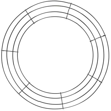 Qianly Metallrahmen für Kränze, Draht Und Ringe für Neujahr, Bastelbedarf, Schwarz 40cm