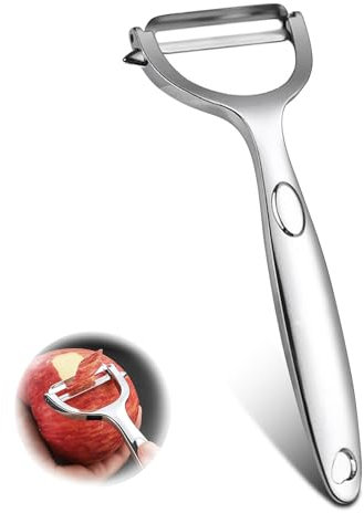 CTENG Universal Sparschäler mit Rostfreiem Scharfer Edelstahl Klinge, Kartoffelschäler, Leicht Abziehbarem Gemüseschäler, Spargelschäler mit Ergonomischer Griff, Schäler Küche, Potapeeler