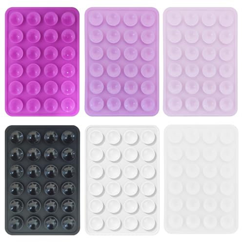 iLamvie 6er Pack Silikon-Saugnäpfe für Alle Handy-Modelle, Anti-Rutsch-Handyhalter für Selfies und Videos,Freihändig,Langlebig & Leicht Bedienbar