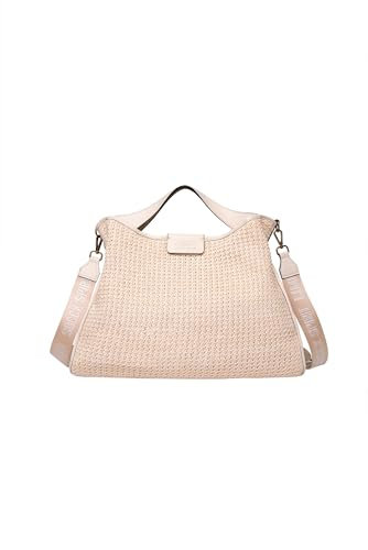 SOCCX Unisex Hobo Bag im Häkel-Design mit Logo-Wechselgurt Ivory None