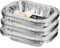 HOMESHOPA Oblong Aluminium Foil Pie Dish, 18 Pack Disposable Rolled Edge Trays, Durable Air Fryer Cooking Baking Tin, Fruit Tart, Quiche, Food Storage Containers, Oven & Freezer Safe
