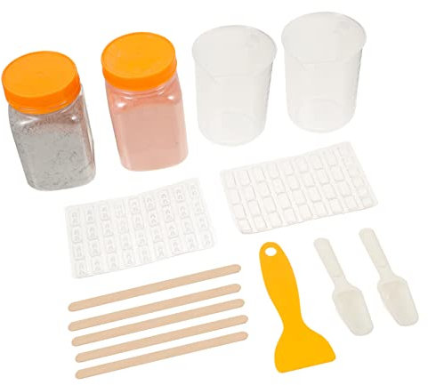 1 Satz Ziegelform-Set Herstellung Sandsäcke Bagger Mini-wandziegel Bauspielzeug Aus Sand Sandtisch Zubehör Selber Machen Miniatur-rote Ziegelsteine Mini-baustoffe Sichter Kieselgel KALLORY