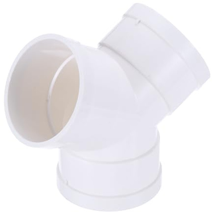 PATIKIL 3-Wege-Luftkanalverteiler, 3 Steckdose PVC Y-Form Adapter Rohrverbindung Luftkanalrohranschluss für Lüftungsabzug DWV (Abfluss, Abfall und Belüftung), Weiß