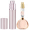 JOOMOKO Perfume Atomiser, Perfume Travel Bottle, 5ML Atomiser Spray Bottle, Refillable & Travel Size Perfume Spray Bottle Easy to Refill Cologne Dispenser for Women Men（Pink）