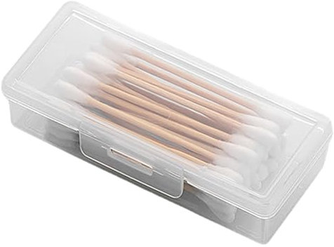 Dispenser Per Batuffoli Di Cotone, Contenitore Per Batuffoli Di Cotone | Scatola Porta Cotton Fioc Da Viaggio | Porta Cotton Fioc Da Viaggio Portatile, Contenitori Trasparenti Per Piccoli Oggetti