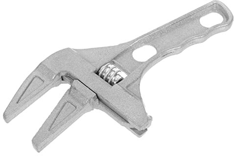 HOMSFOU Adjustable Plumbing Wrench Monkey Wrench Short Handle Aluminum Alloy Material for Under Sink Maintenance