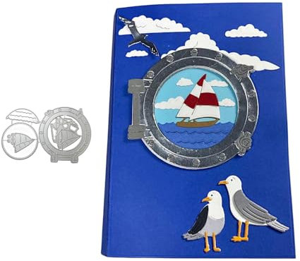 Segeln Serie Stanzschablone, Metall Stanzformen Set für Kartenherstellung