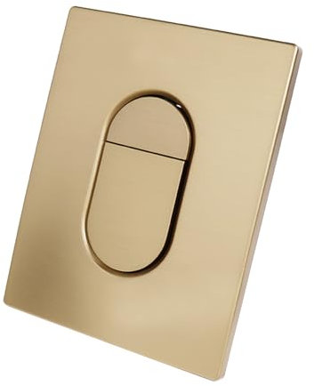 Betätigungsplatte drückerplatte Chrom Kunststoff WC spülkasten ersatzteile modell kompatibel mit GROHE, 2-Mengen- und Start & Stopp-Betätigung (matt glänzend gold)