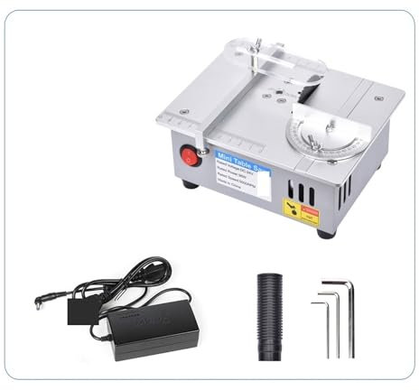 Mini Multifunctional Table Saw Electric Desktop Saws Liftable Saw Blade Bench Saw Household DIY Cutting Tool Cutter Machine for Knives, Seals, Jewelry, Glass, Gemstones(S3 with Power,Plug(1typeC-1USB)