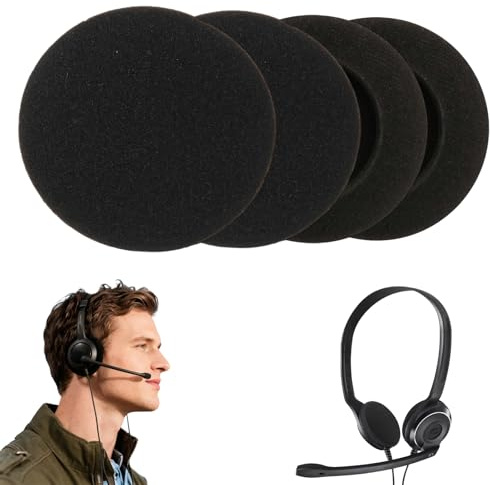 Ersatz Ohrpolster, 4 Pcs Kopfhörer Ohrpolster Kompatibel mit EPOS PC 2Chat
