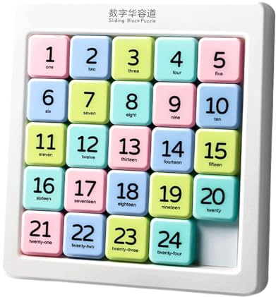 Tuxuseo Sliding Puzzle, Number Sliding Game, Handheld Thinking Game, Educational Toy for Teenagers and Adults, Travel, Office, Entertainment