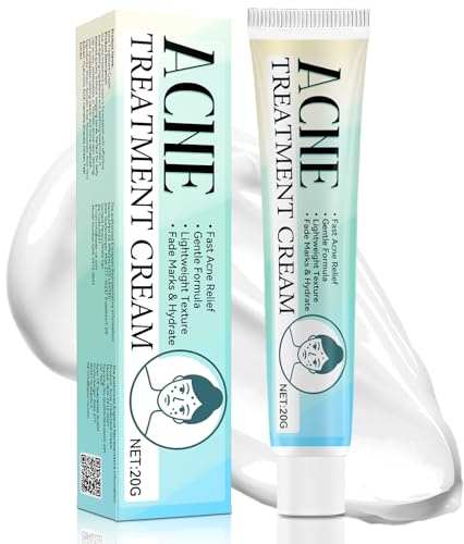 Acne Treatment Cream, Effective Acne Creams, Fast Acting Spot Cream, Reduces Blemishes & Breakouts, Blackhead Care, Spot Treatment for All Skin Types, Gentle Skin Care
